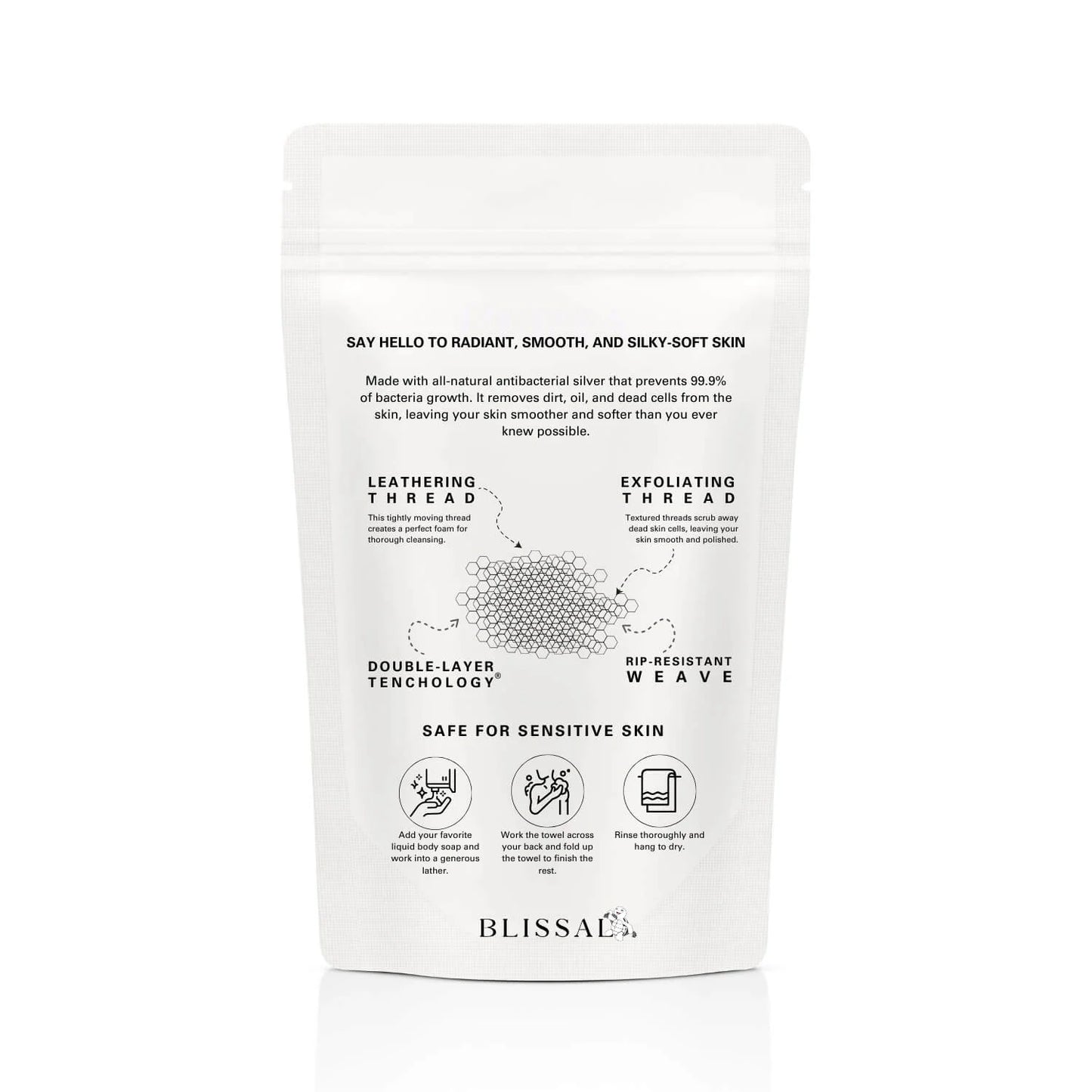 Blissal Peeling Antibakteriyel Duş Havlusu