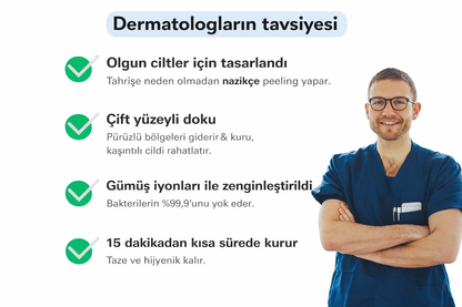 Blissal Peeling Antibakteriyel Duş Havlusu