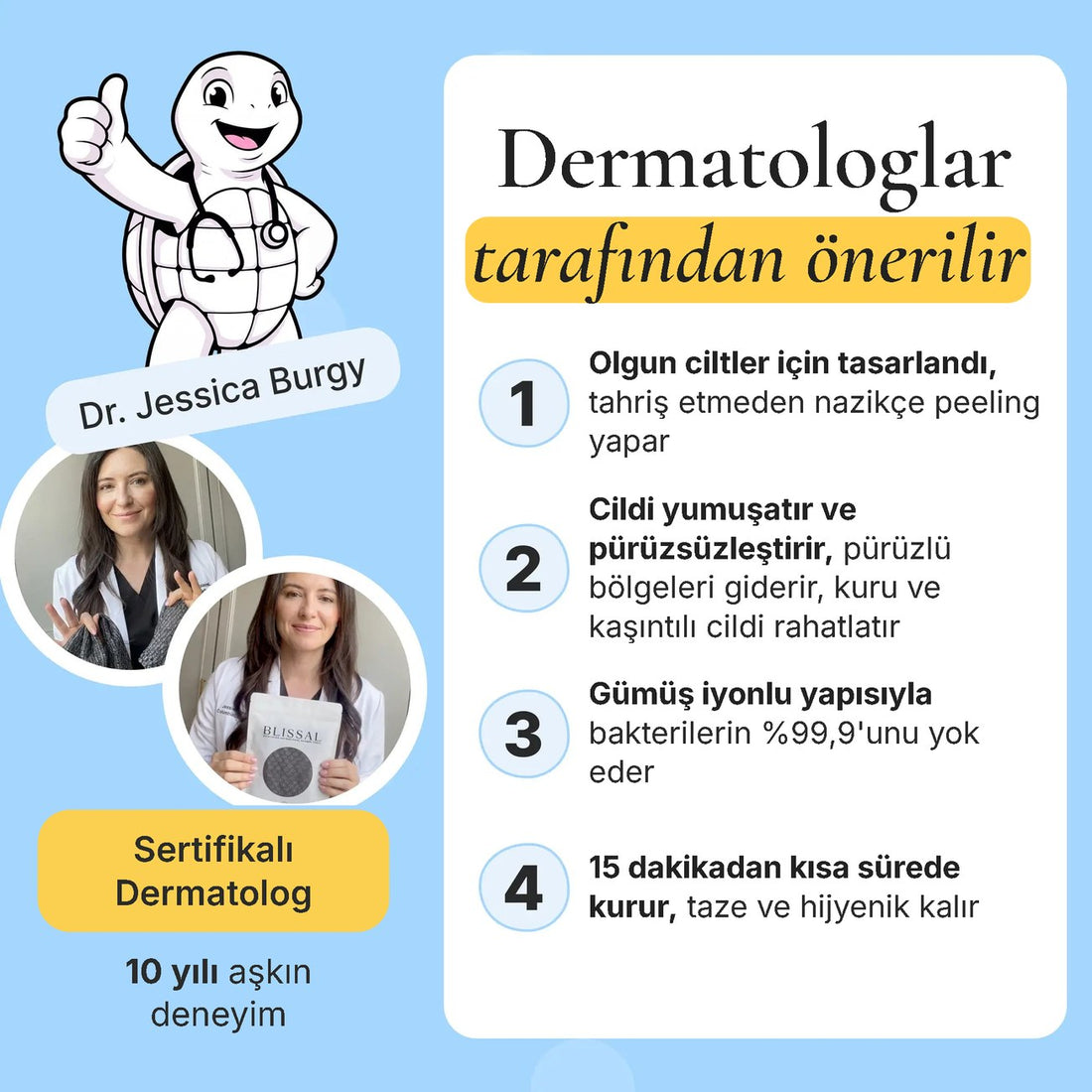 Blissal Peeling Etkili Antibakteriyel Duş Havlusu 2.0